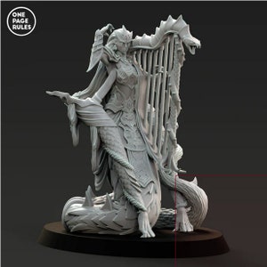 Lust Harpist (1 Model)-3D printed miniatures 8K LCD| Artisans