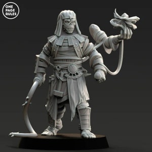 Mummified Stone Shaper_3D printed miniatures 8K LCD | Artisans_size height 34mm