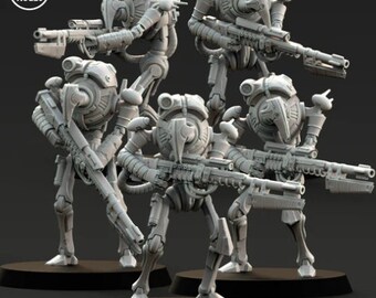 Robot Snipers_3D printed miniatures | Artisans_size height 36mm