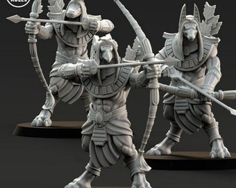 Mummified Guardian Statues (3 Models) - 3D printed miniatures 8K LCD| Artisans