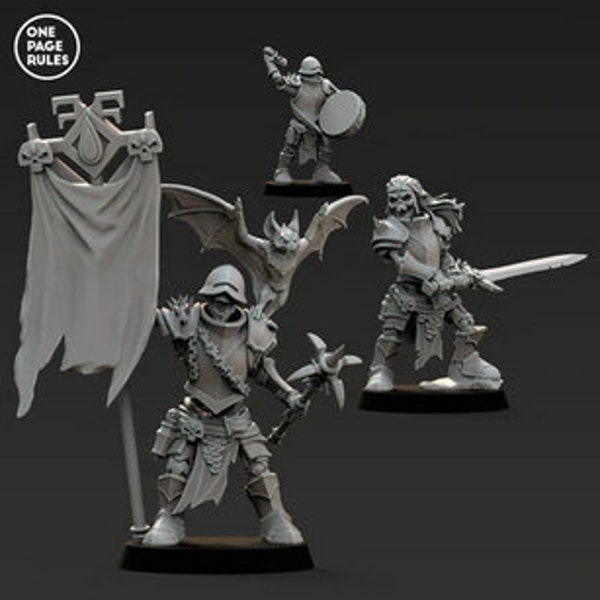 Vampiric Undead - Miniature stampate in 3D 12K | Artigiani