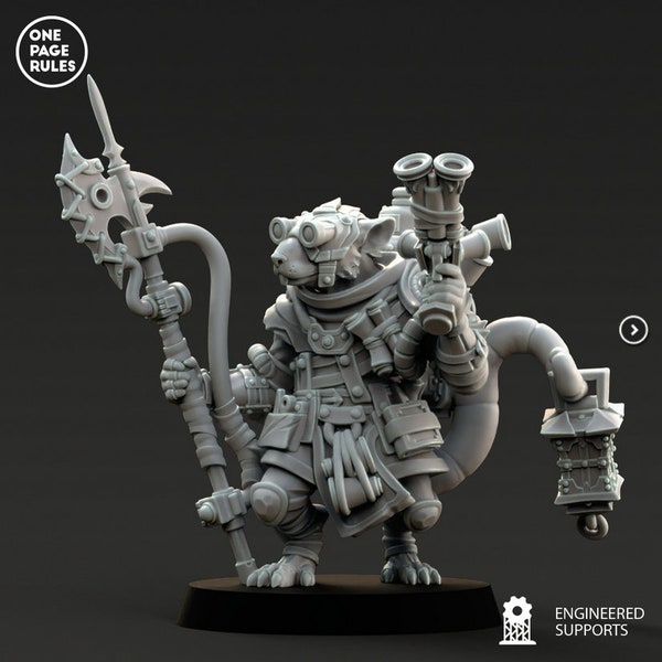Ratmen Warlock-3D printed miniatures 8K LCD| Artisans