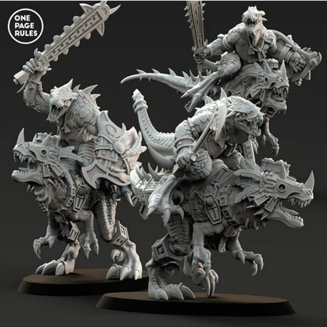 Fantasy Raptor Club Riders 3 Models3d Printed Miniatures 8K LCD ...
