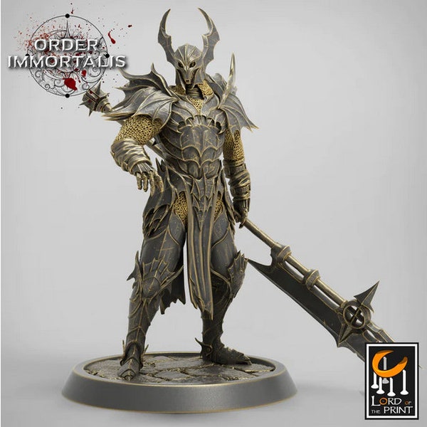 Blood Knight Halberd Idle-Miniaturas impresas en 3D LCD 8K| Artesanos