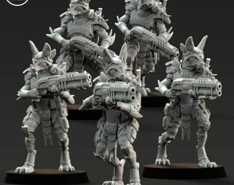 Jackal Shotgun Elites_3D gedrukte miniaturen | Ambachtslieden, maat hoogte 36 mm