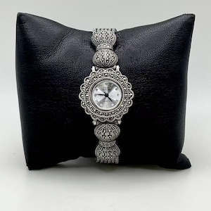Vintage 925 Sterling Silver Marcasite Multi Strand Wheat Band Bracelet Watch |Silver Bracelet Watch|gift for her |Holiday Gift for Mother