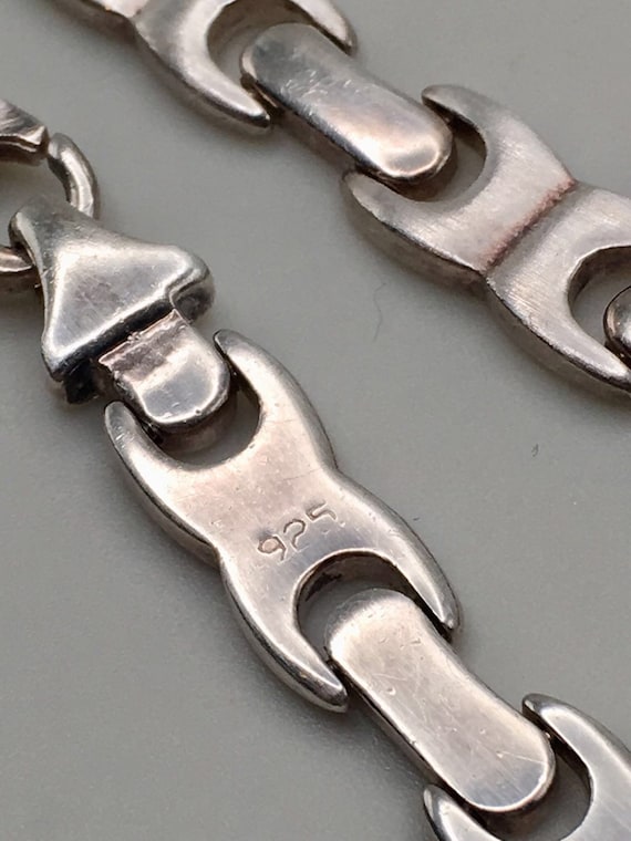 Vintage 925 Sterling Silver Anchor Shape Necklace… - image 9