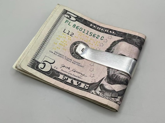 Vintage Handcrafted Hammered Rectangular Sterling… - image 7