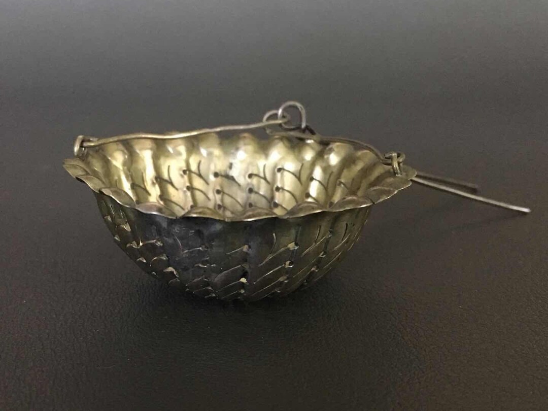 Antique Europe Sterling Silver Teapot Spout Tea Strainer Etsy