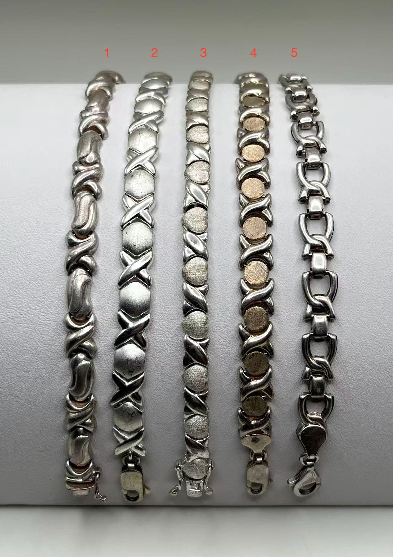 Vintage Silver Jewelry/ブレスレット Vintage Sterling Silver Multi Stone Bracelet - Etsy