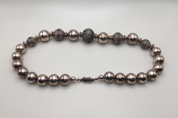 Vintage Sterling Silver Beads Elements Link Solid… - image 6