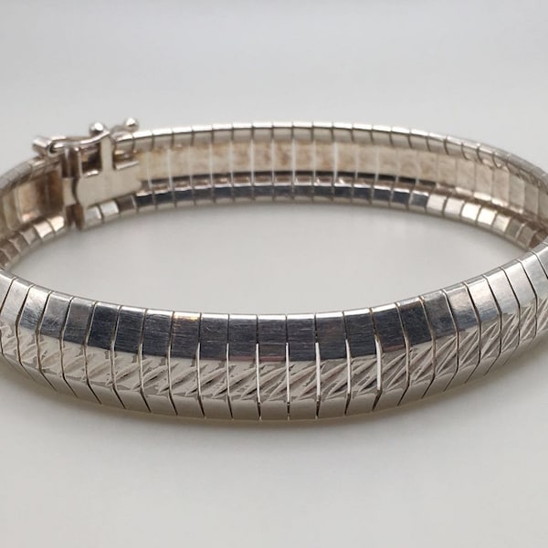 Mother's Day Gift Italy Milor 925 Sterling Silver Omega Flexible Bracelet - 7.5" Silver Bracelet Gift Silver Jewelry