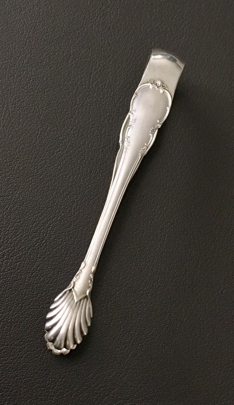 Vintage modern Victorian 1941 by Lunt Sterling Silver Large Sugar Tongs ...