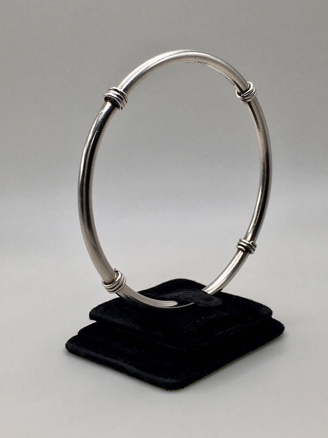 ★HARANG★ Silver Tied Rope Bangle Bracelet Twisted Rope Multi Stranded Bangle/bracelet, Made From Solid