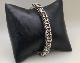 Vintage 925 Silver Solid Persian Chain Link Bracelet - Silver Bracelet, Silver Jewelry