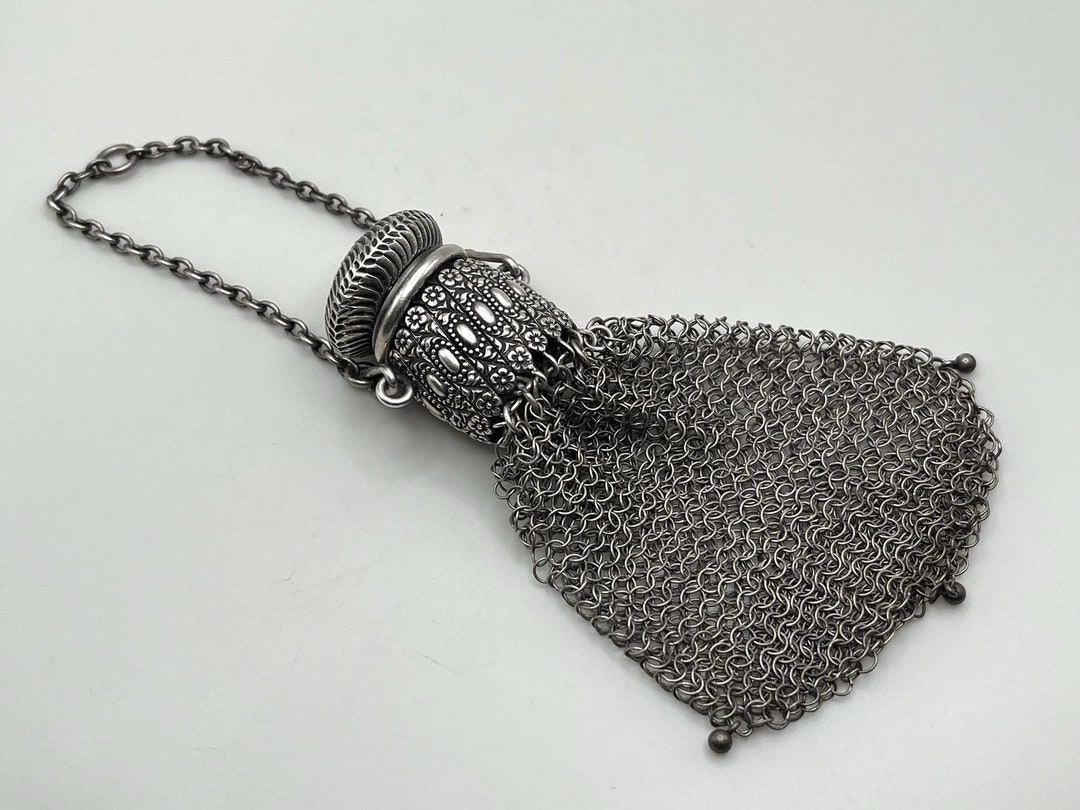 Antique Sterling Silver Small Chainmail Purse and |antique Purse ...