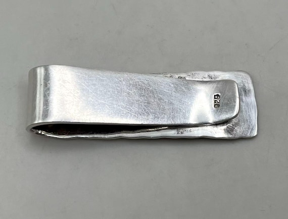 Vintage Handcrafted Hammered Rectangular Sterling… - image 4