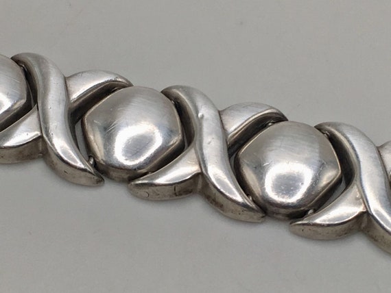 DEZAN 925 Sterling Silver "XO" Wide Link Bracelet… - image 5