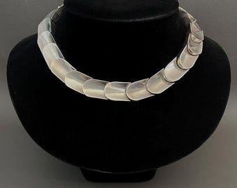 MEXICO Taxco Vintage 925 Sterling Silver Large Chunky Solid Chain Necklace 18&quot; |Silver Necklace, Silver Jewelry | Gift for Her Him