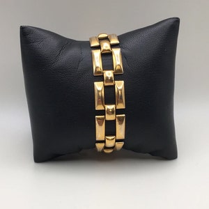 Fashion Sterling Silver Gold Tone Square Link Bracelet - Silver Bracelet, Silver Jewelry, Holiday Gift