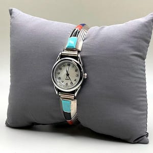 Vintage Kay Johnson Anglo Navajo Type Sterling Silver Turquoise Watch Tips Watch Navajo Watch Tips - Etsy main image 3