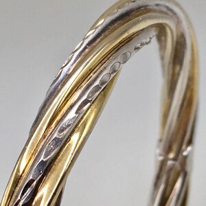 AHM 925 Silver Two Tone Bangle main image 0