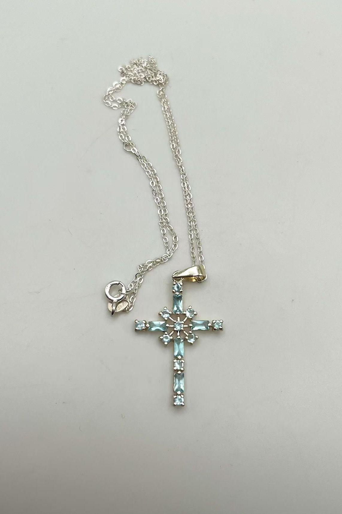 アクセサリー Vintage Italy 925 cross necklace Italy 925 Cross - Etsy