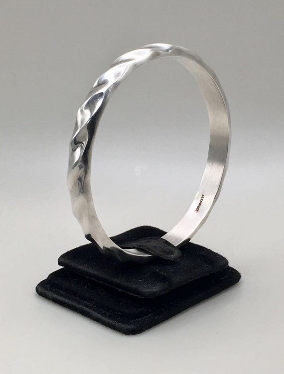 SEZGIN 925 Sterling Silver Wave Pattern Bangle silver Bangle silver Bracelet Silver Jewelry Jewelry Gift Etsy