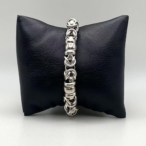 Vintage High Quality 925 Sterling Silver Byzantine and Rings Chain Bracelet |Silver Bracelet |Silver Jewelry Gift|Gift for Him Her