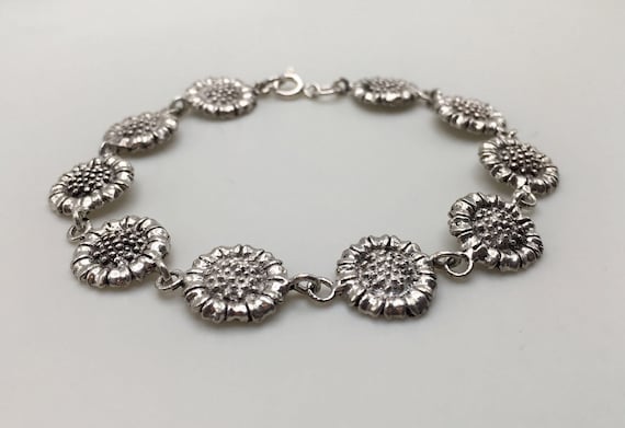 Mother's Day Gift  925 Sterling Silver Sunflowers… - image 3