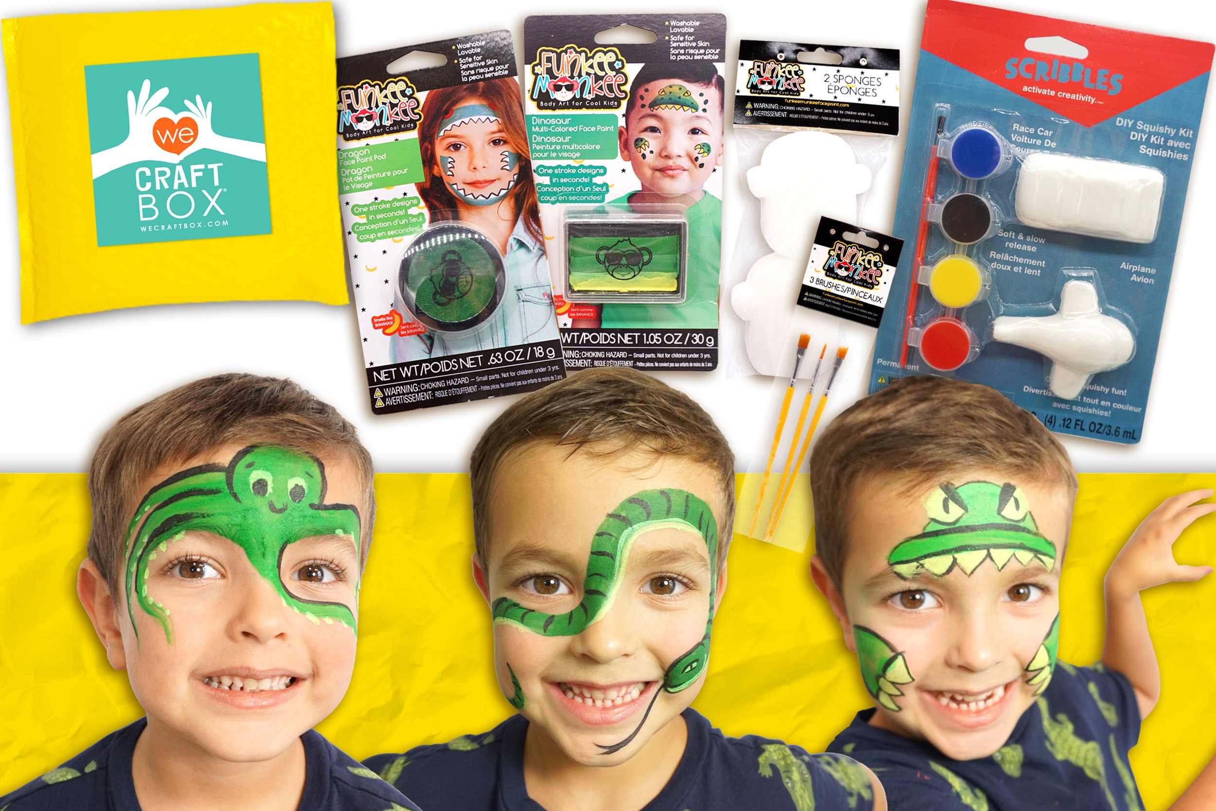 Kids Dino Face Paint Art Kit par We Craft Box -  France
