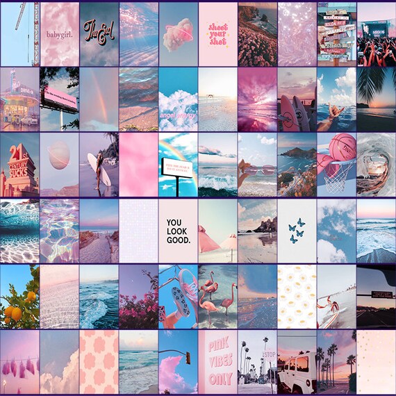 PRINTED Aesthetic Summer Wall Collage Kit Aesthetic Wall - Etsy