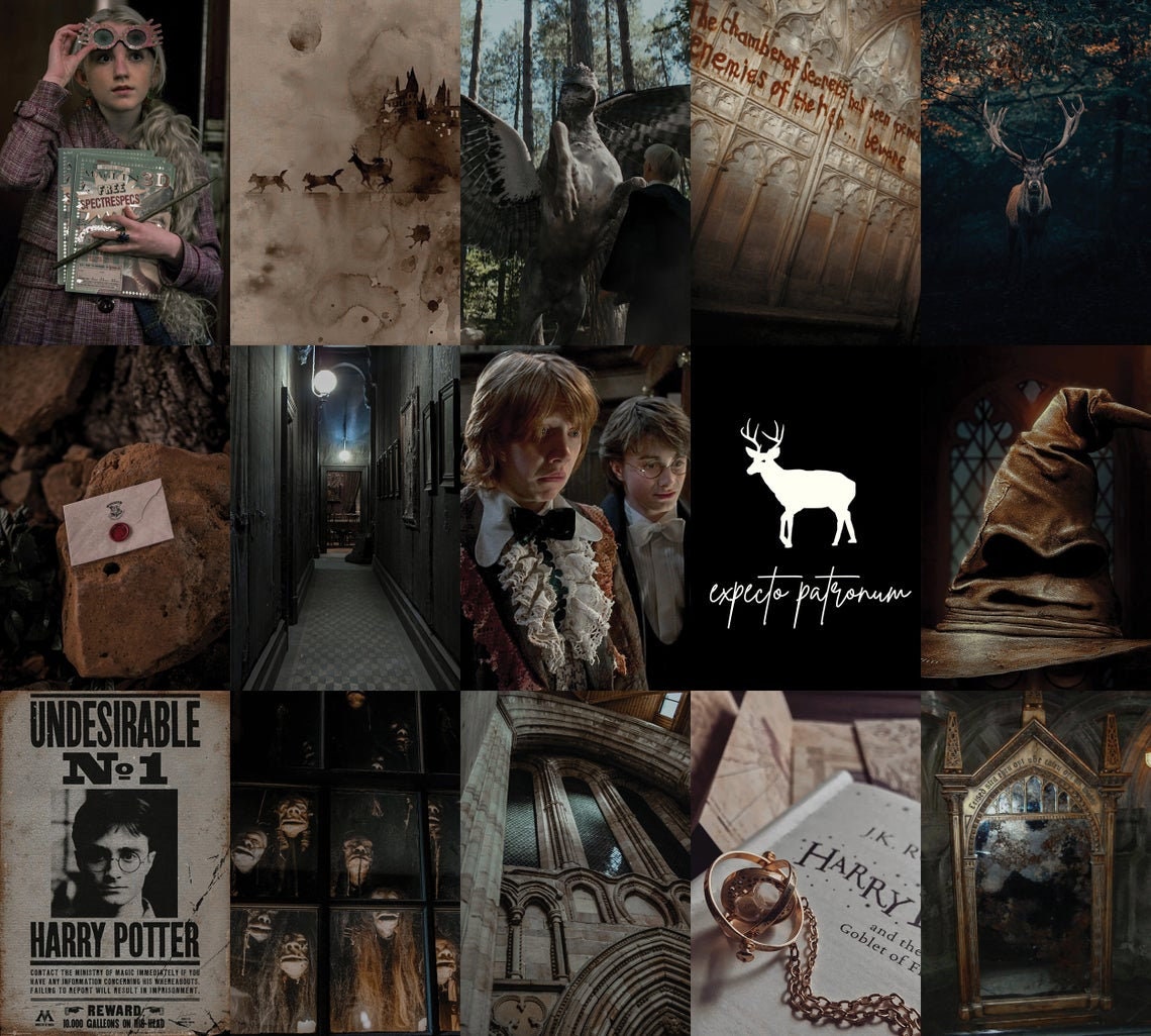 Harry Potter Wall Collage Kit decoración de Harry Potter Etsy