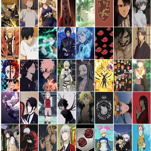 PRINTED Anime Wall Collage Kit Anime Collage Kit Manga Wall Etsy