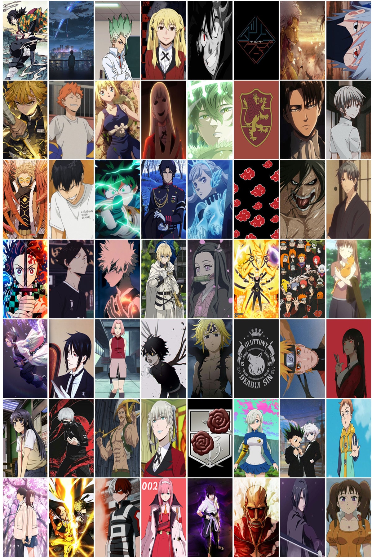 50 Pcs Anime Poster Wall Collage Kit, Manga Movie Posters, Japanese Anime  Photo Wall Collage Kit