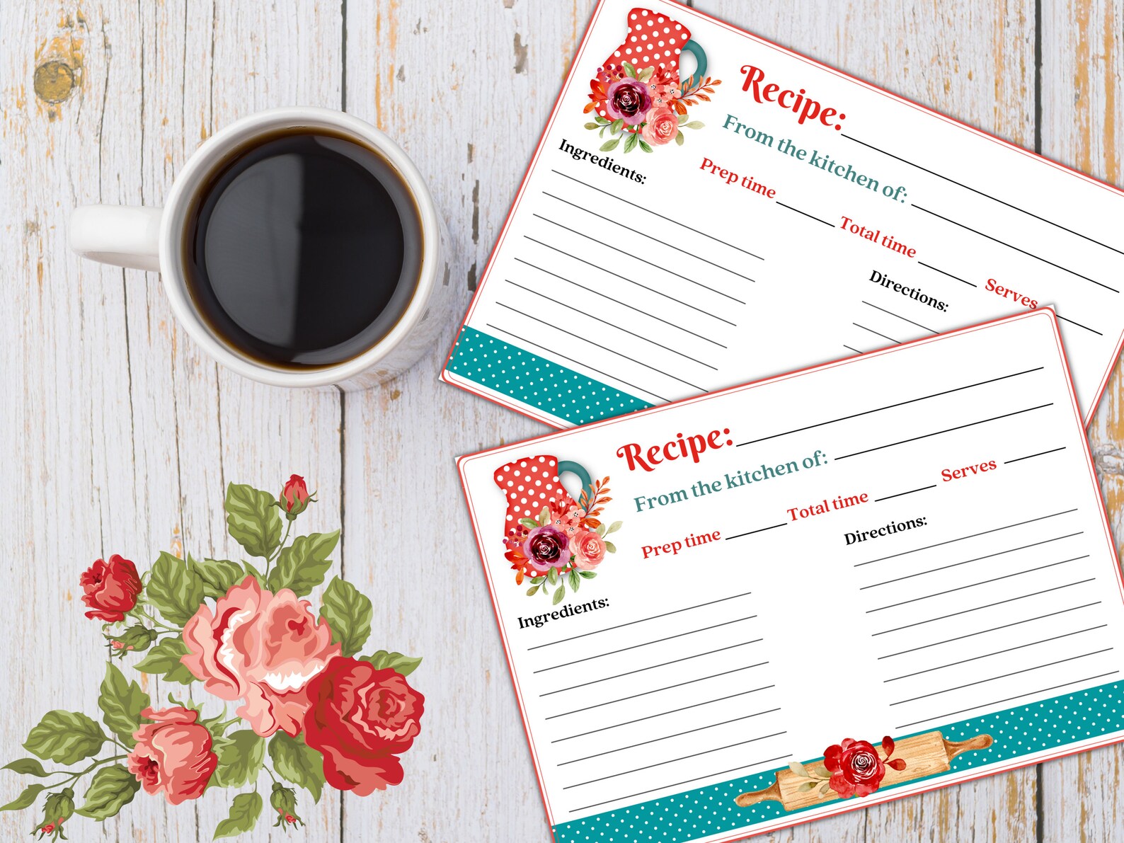 Printable Recipe Card Pioneer Woman Inspired Digital Etsy UK