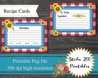 Pioneer Woman Inspired Recipe Cards: Farmhouse Kitchen (Digital Download)