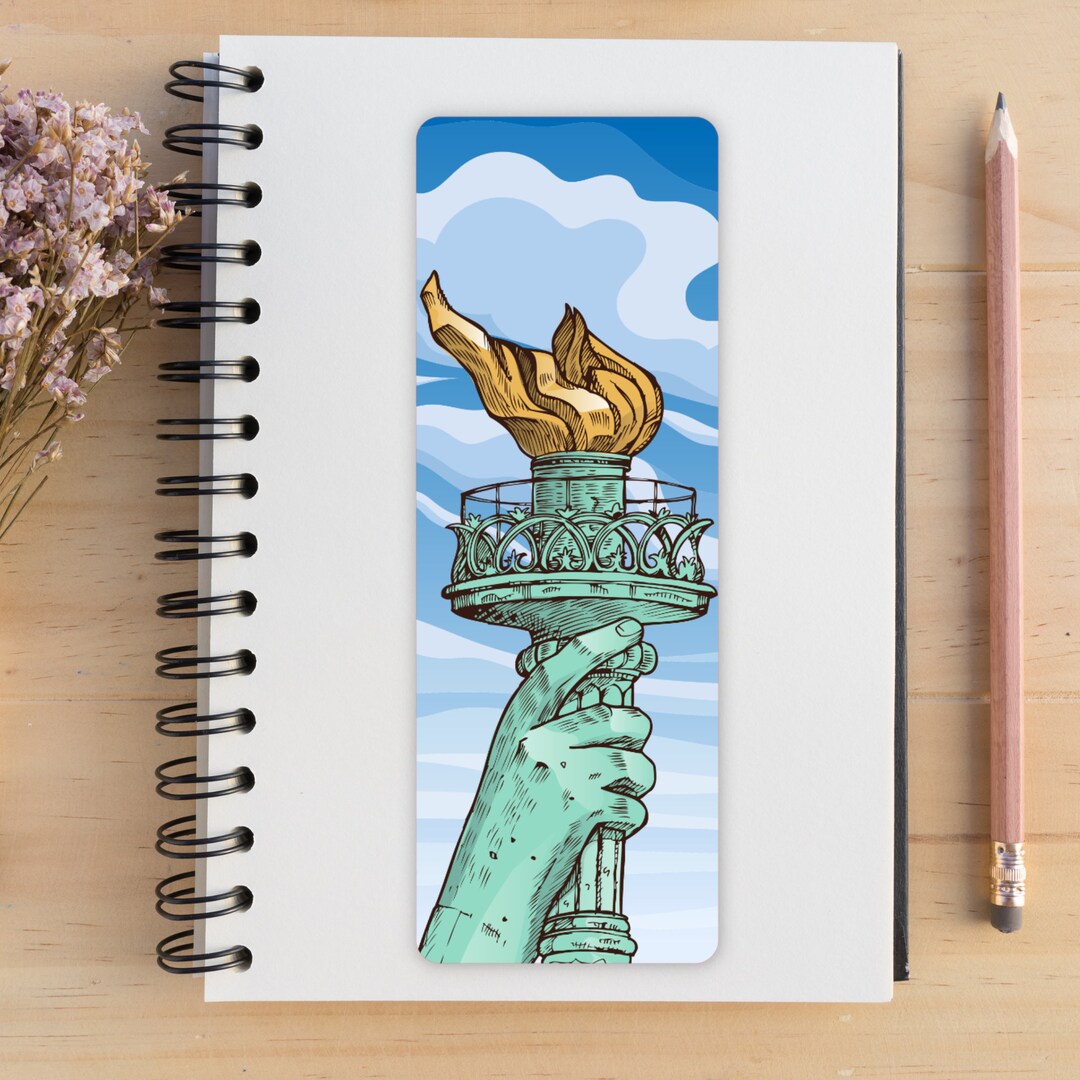 Statue of Liberty Torch Bookmark, Ellis Island, 4th of July, Patriotic