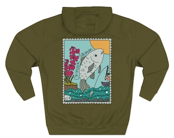 Chinook Salmon Hoodie | Alaska Salmon Sweatshirt | Pacific Northwest Hoodie | Fishing Gift | Nature Hoodie | Angler Gift | Unisex Hoodie