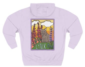 Alaska Lynx Hoodie | Wildlife Sweatshirt with Fun Fact