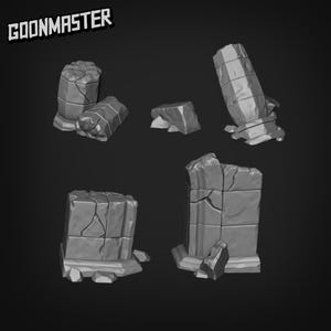 Basing Bits - Costruire Rovine / D&D / DnD / Dungeons and Dragons / Wargaming / Stampato in 3D / Modello / Gioco di ruolo / Pathfinder