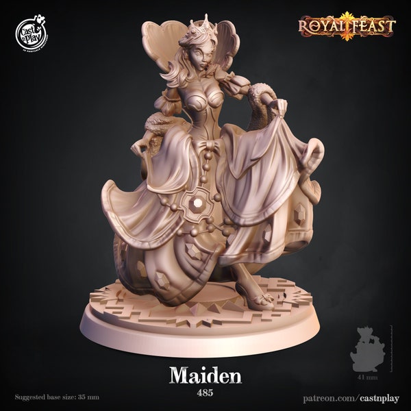 Maiden | D&D | DnD | Dungeons and Dragons | Wargaming | 3D Printed | Model | Role Playing | Pathfinder