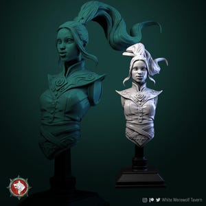 Air Master Bust | D&D | DnD | Dungeons and Dragons | Wargaming | 3D Printed | Model | Role Playing | Pathfinder