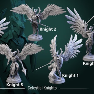 Celestial Knight Bundle | D&D | DnD | Dungeons and Dragons | Wargaming | 3D Printed | Model | Role Playing | Pathfinder