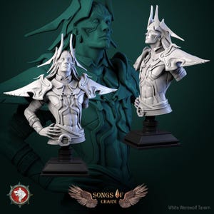 Busto de Brouss, la Mano Ligera / D&D / DnD / Dungeons and Dragons / Wargaming / Impresión 3D / Modelo / Juego de rol / Pathfinder