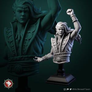 Fire Master Bust | D&D | DnD | Dungeons and Dragons | Wargaming | 3D Printed | Model | Role Playing | Pathfinder
