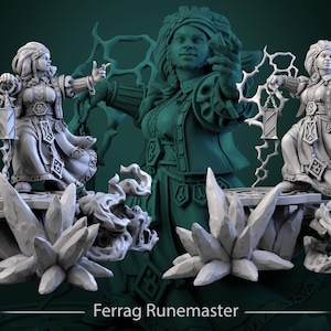 Runemaster Ferrag | D&D | DnD | Dungeons and Dragons | Wargaming | 3D Printed | Model | Role Playing | Pathfinder