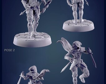Kethra the Human Ranger | D&D | DnD | Dungeons and Dragons | Wargaming | 3D Printed | Model | Role Playing | Pathfinder