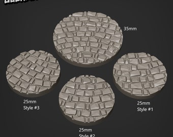 Brick Bases | D&D | DnD | Dungeons and Dragons | Wargaming | 3D Printed | Model | Role Playing | Pathfinder