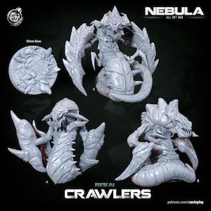 Res'Ai Crawlers / D&D / DnD / Dungeons and Dragons / Wargaming / Stampato in 3D / Modello / Gioco di ruolo / Pathfinder